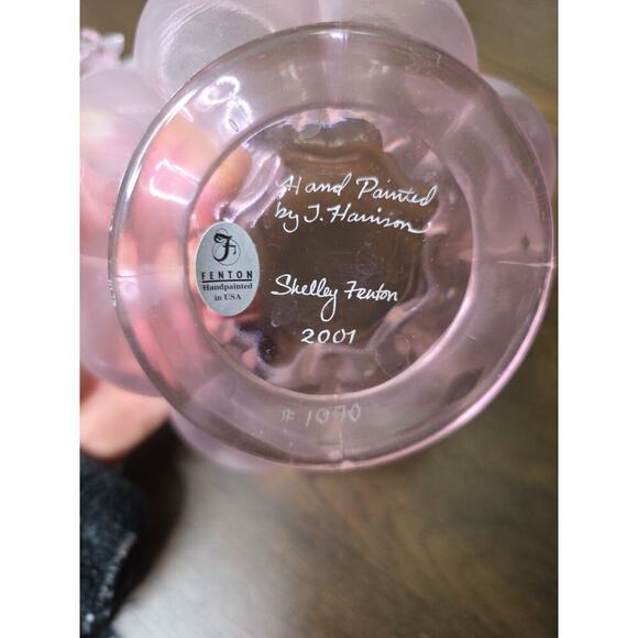 Shelley Fenton Signed Covered Candy Dish Pink Chiffon Spring Splendor Limited Ed - Picture 12 of 16